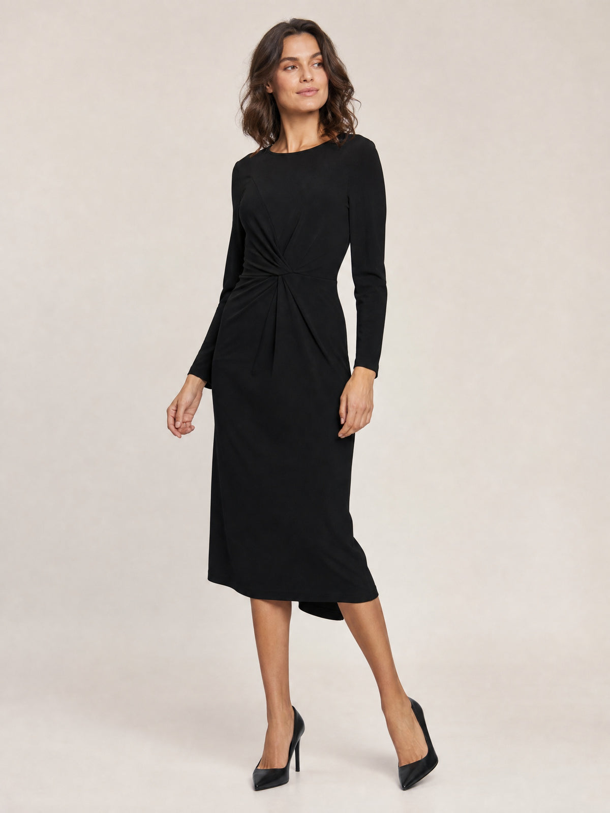 Ronja Langarmkleid – Schwarz
