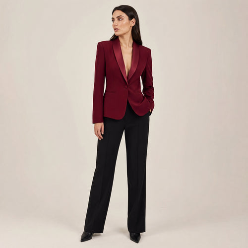 Amara Blazer – Dunkelrot