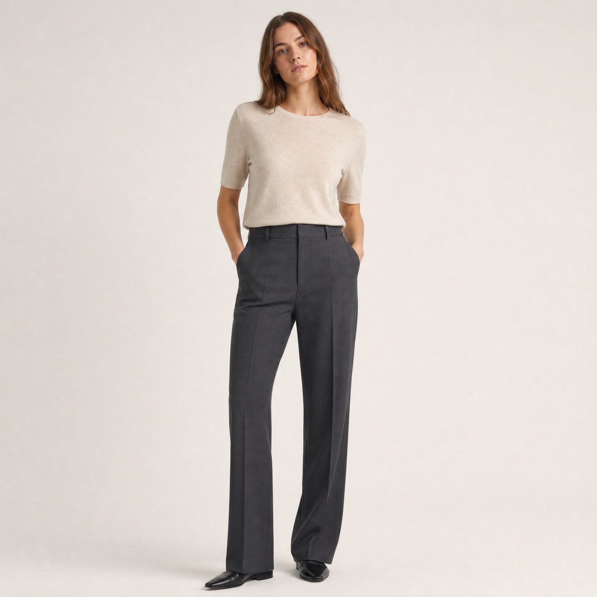 Maren Gerade Hose – Graphit