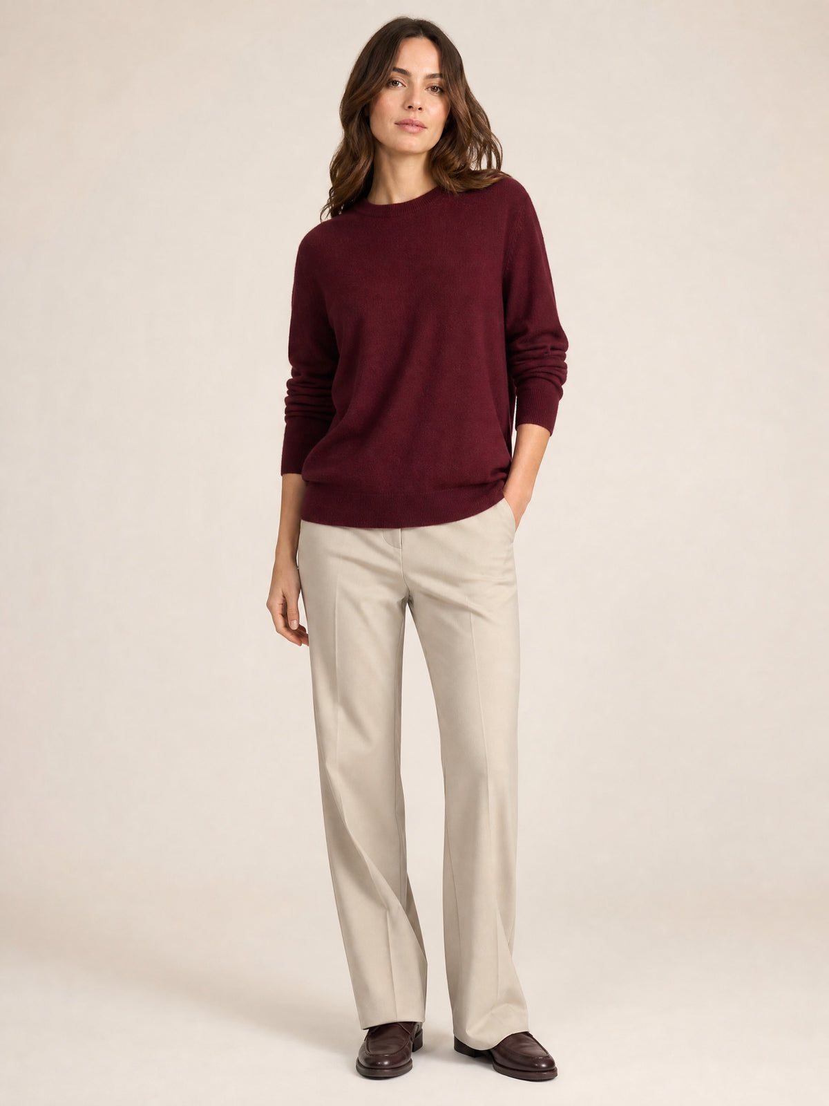 Nora Alltags-Pullover – Bordeaux