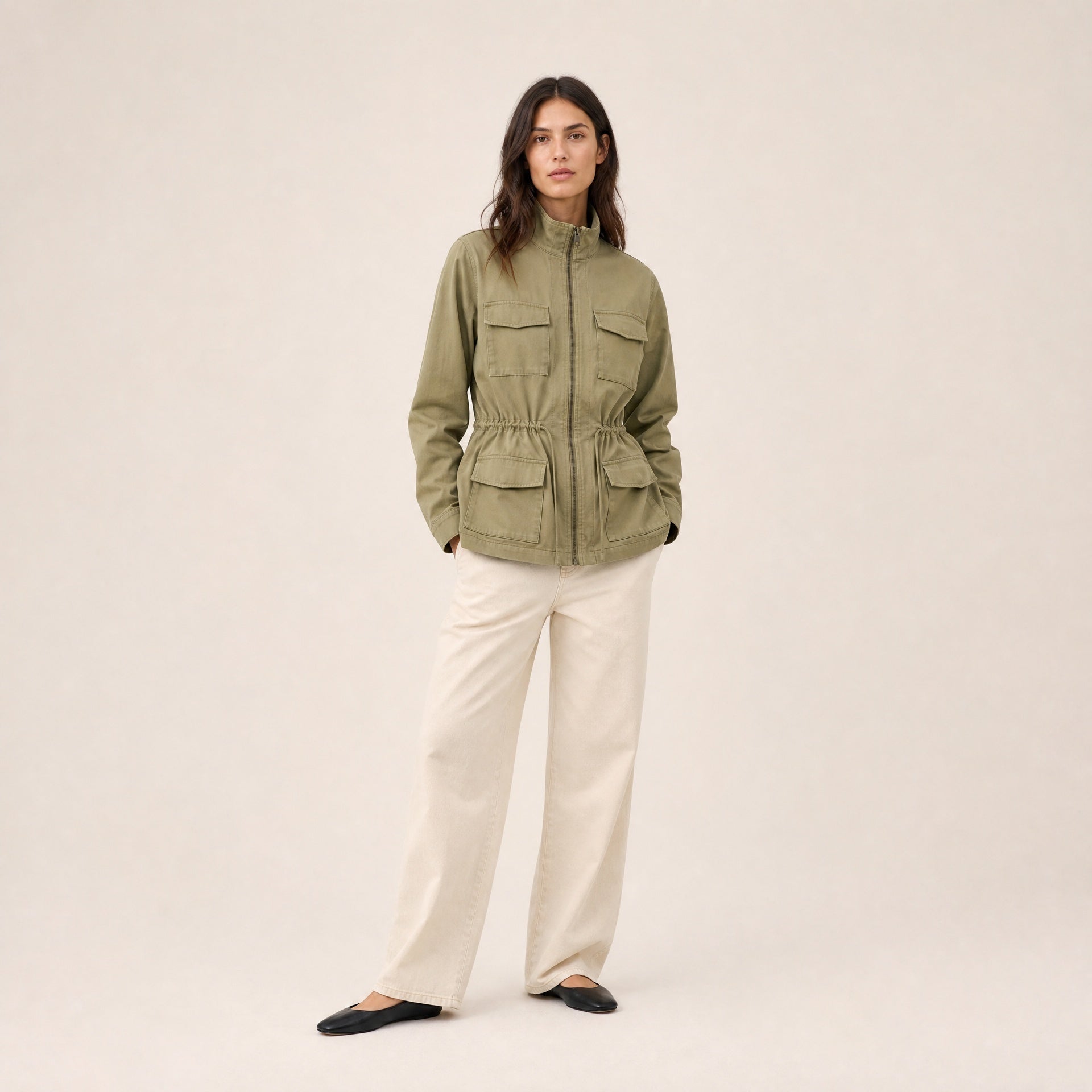 Maja Utility-Jacke – Khaki