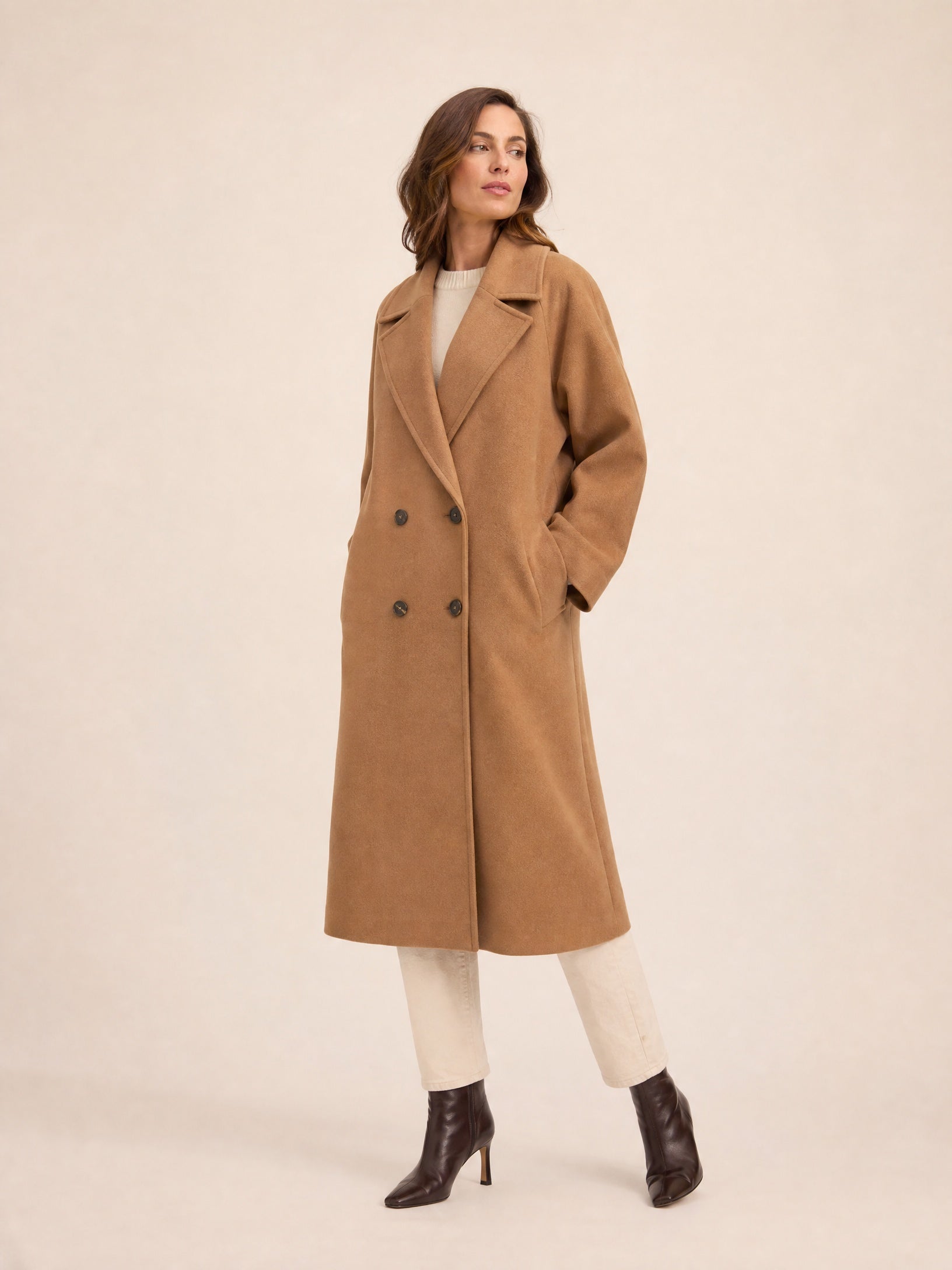 Solveig Oversize-Mantel – Camel
