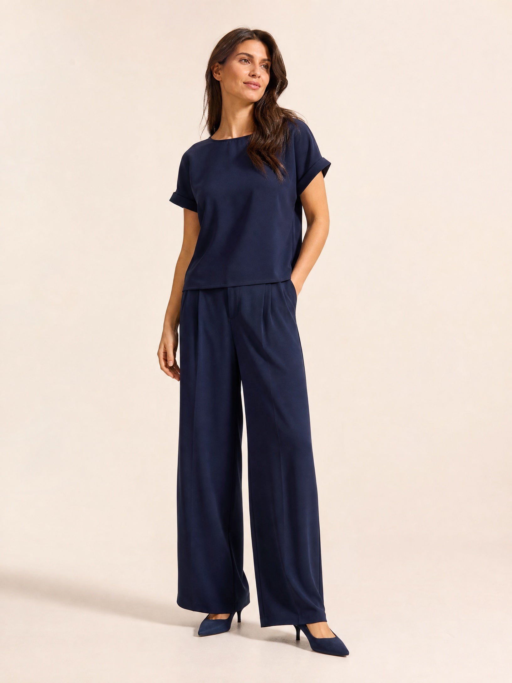 Leni Zweiteiliges Set – Marineblau