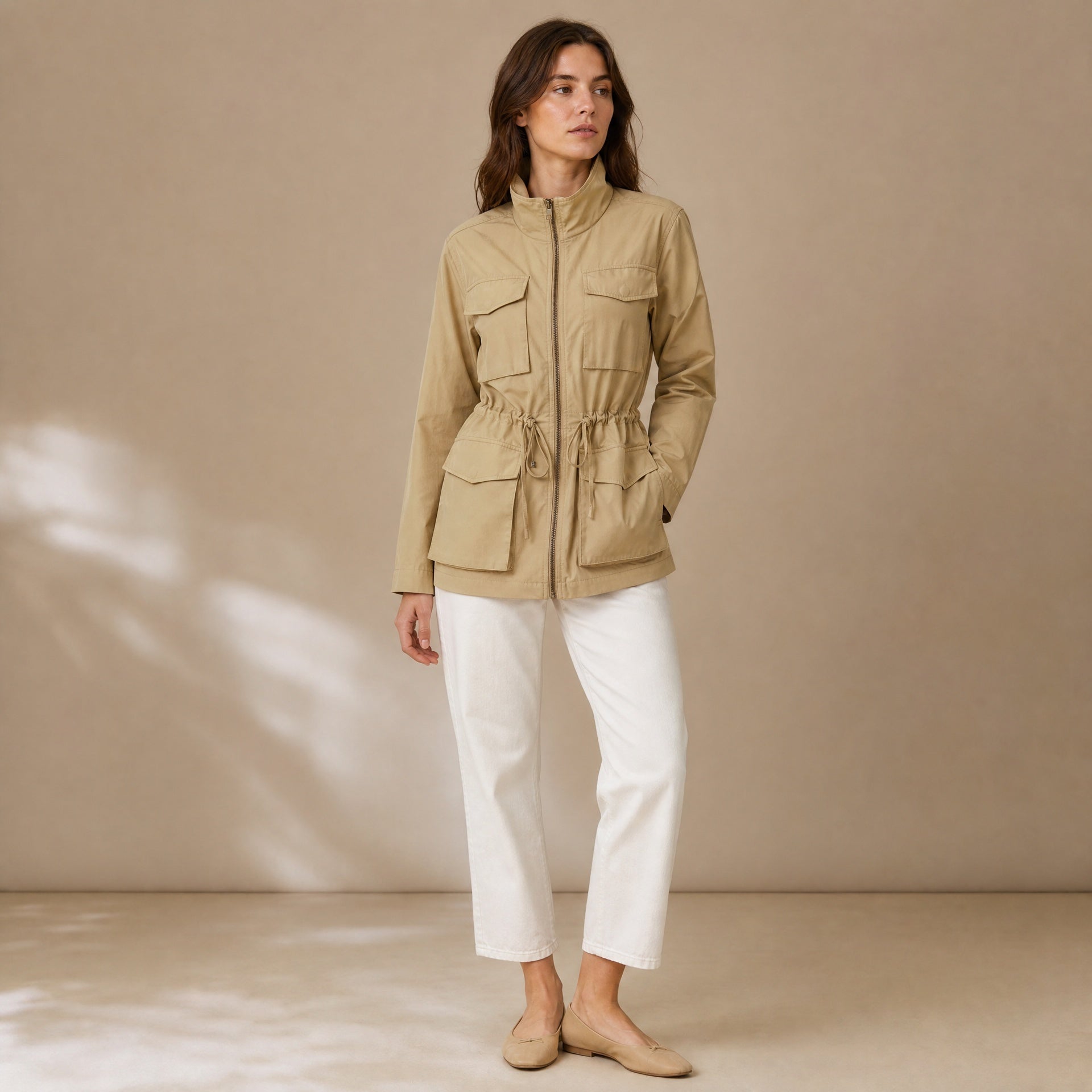 Maja Utility-Jacke – Sand