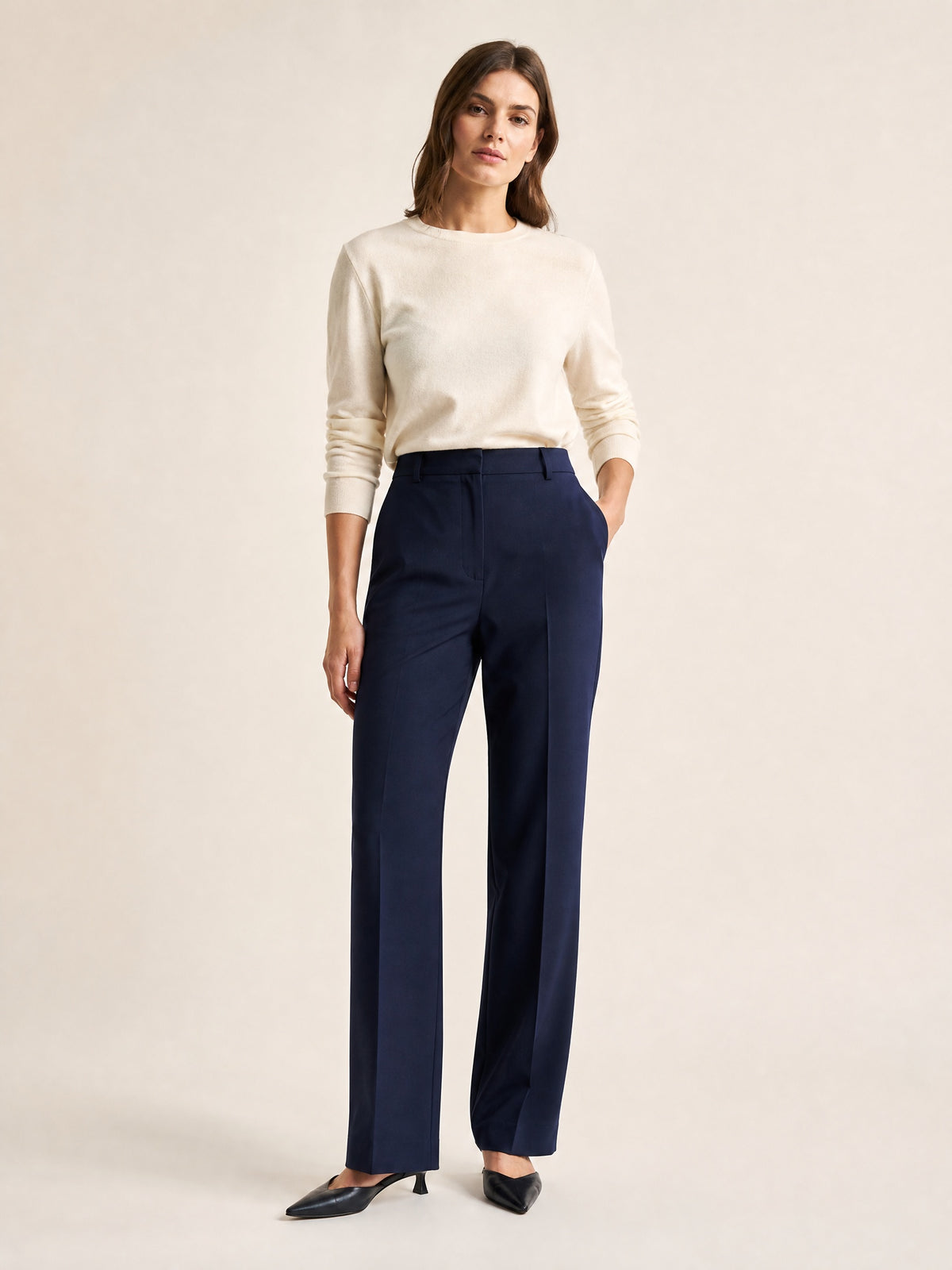 Maren Gerade Hose – Marineblau