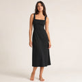 Celia Midi-Kleid – Schwarz