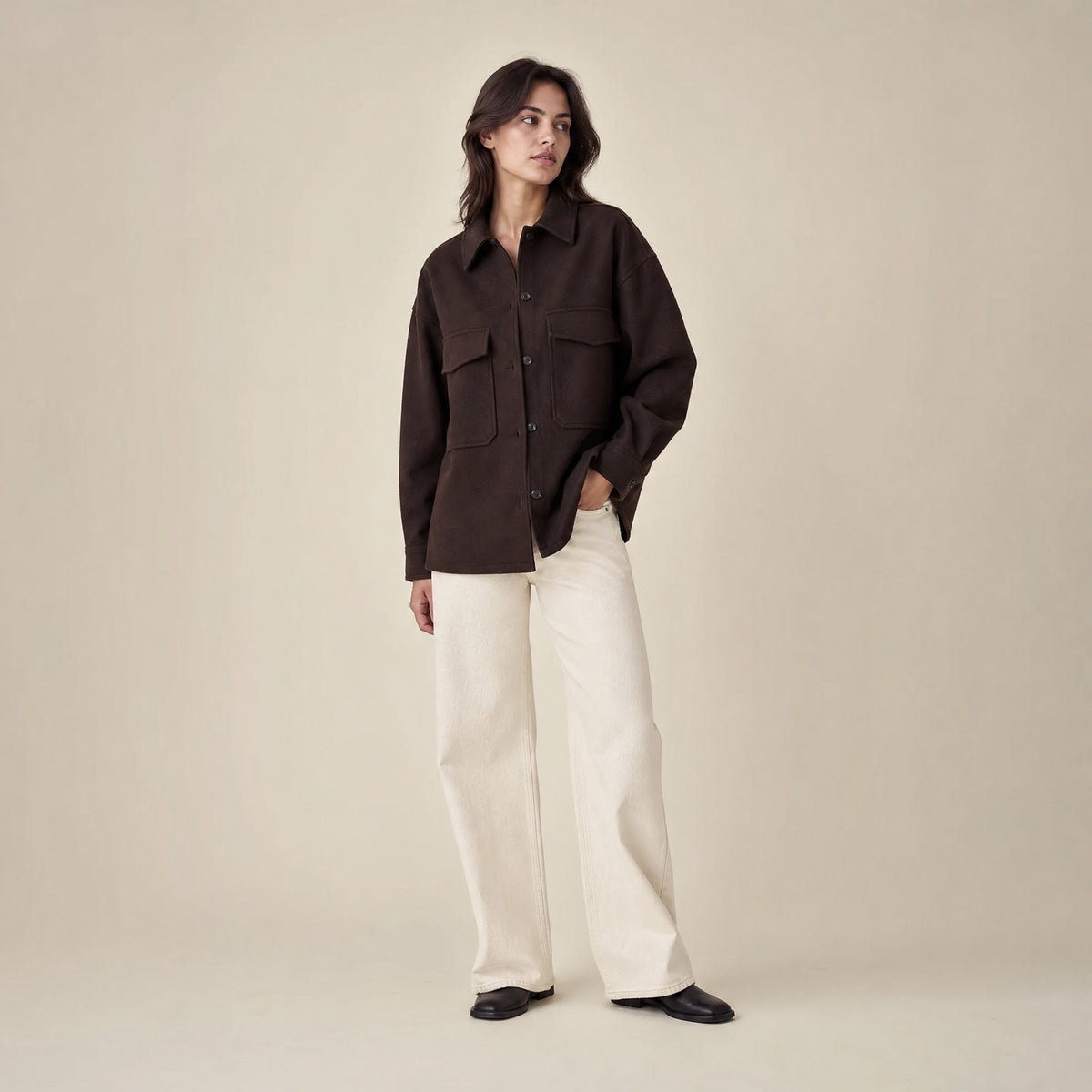 Runa Overshirt – Tiefbraun