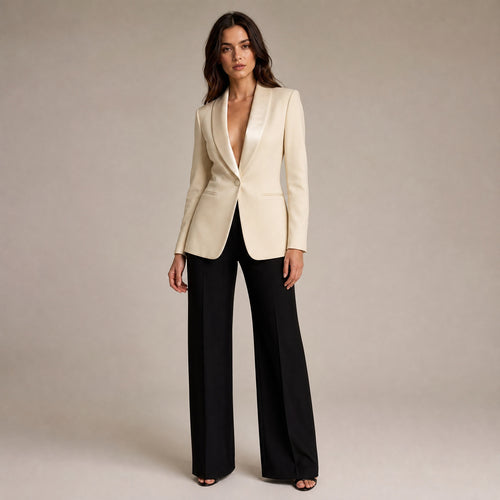 Amara Blazer – Creme