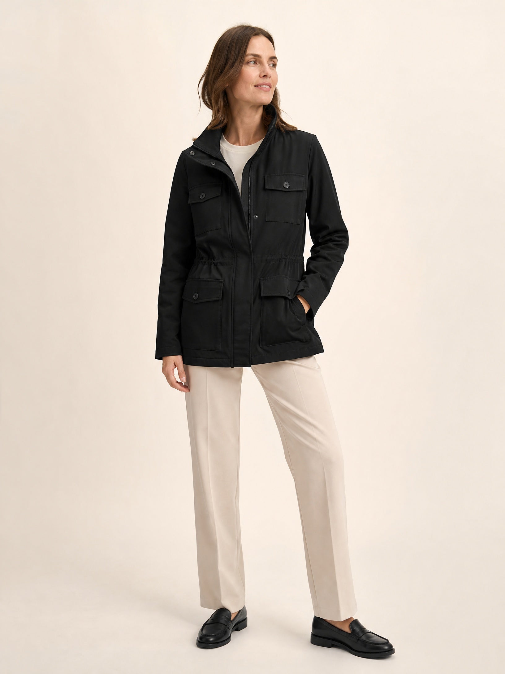 Maja Utility-Jacke – Schwarz