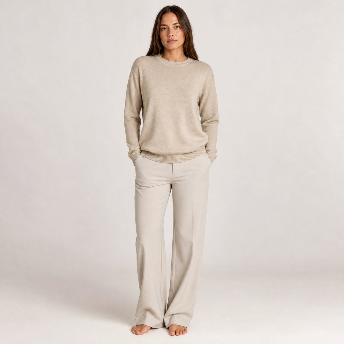 Nora Alltags-Pullover – Sand