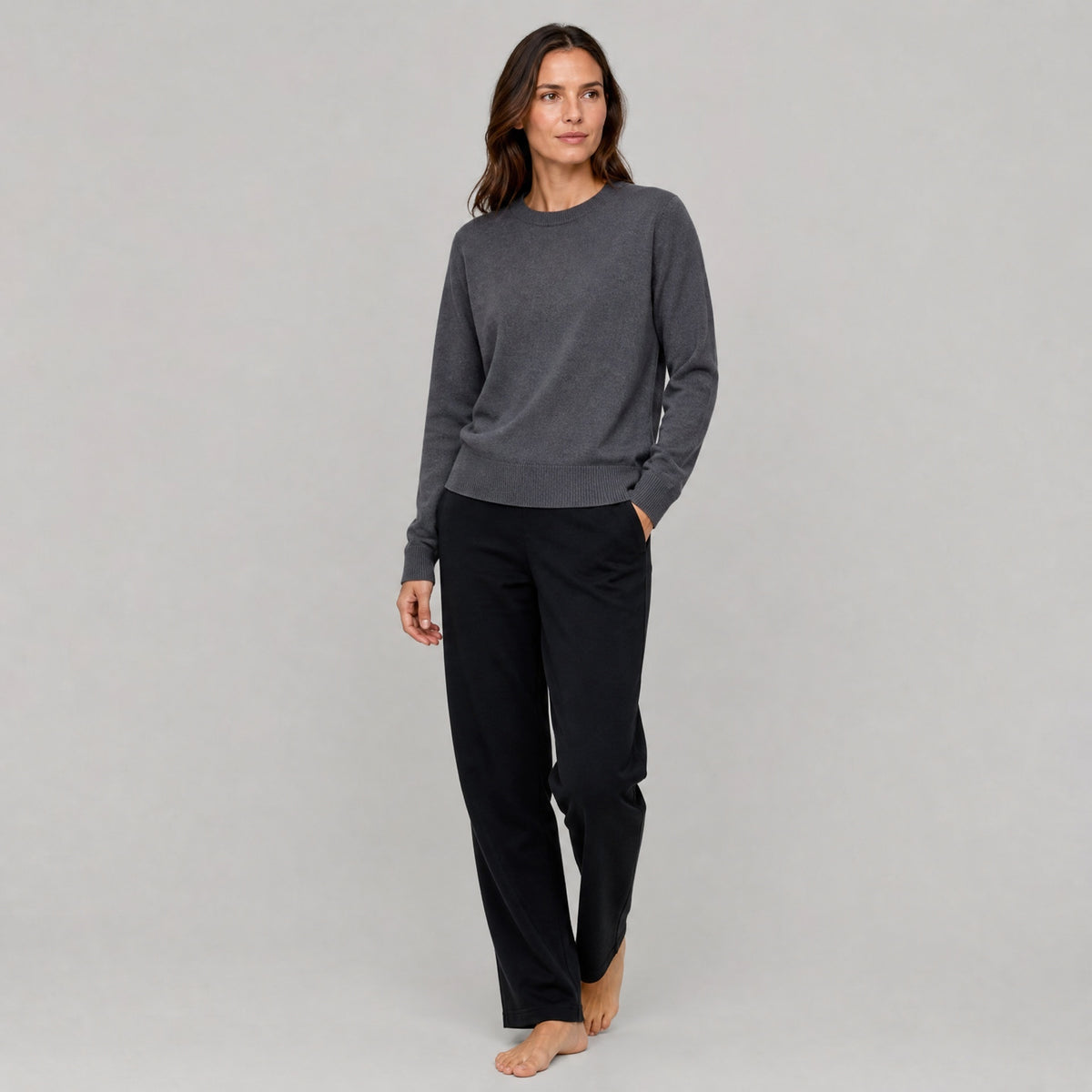 Nora Alltags-Pullover – Schiefergrau